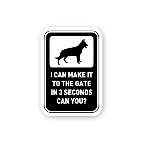 2 (Pieces) 3" and 5" Dog at Gate Warning Sticker, Waterproof Vinyl Decals for Many Purpose Like Cars