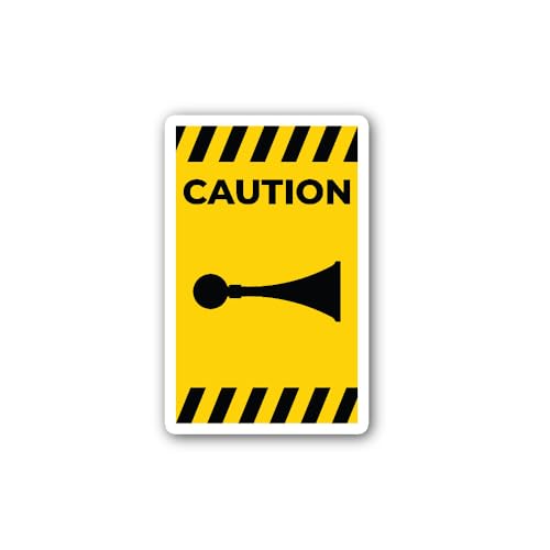 2 (Pieces) 3" and 5" Sound Horn Sign Sticker, Waterproof Vinyl Decals for Many Purpose Like Cars, Tr