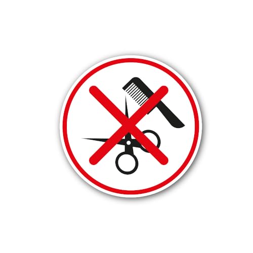 2 (Pieces) 3" and 5" No Scissors Symbol Sticker, Waterproof Vinyl Decals for Many Purpose Like Cars,