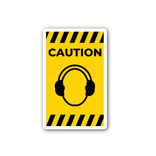 2 (Pieces) 3" and 5" Hearing Protection Symbol Sticker, Waterproof Vinyl Decals for Many Purpose Lik