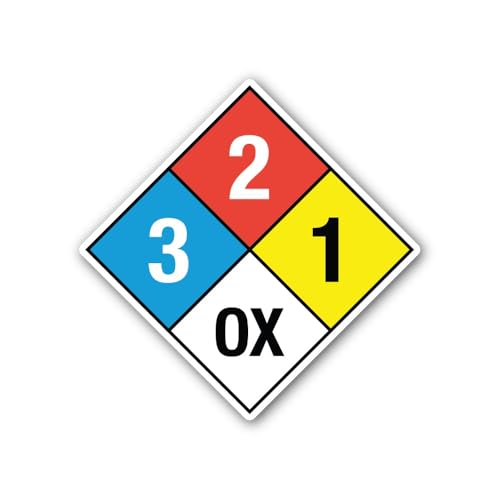 2 (Pieces) 3" and 5" NFPA 704 Sticker, Waterproof Vinyl Decals for Many Purpose Like Cars, Trucks, L