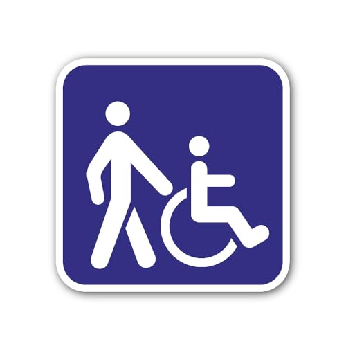 2 (Pieces) 3" and 5" International Symbol of Access Sticker, Waterproof Vinyl Decals for Many Purpos