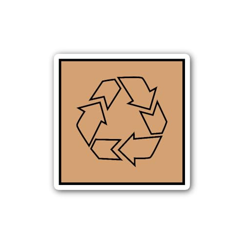 2 (Pieces) 3" and 5" Recycle Symbol Sticker, Waterproof Vinyl Decals for Many Purpose Like Cars, Tru
