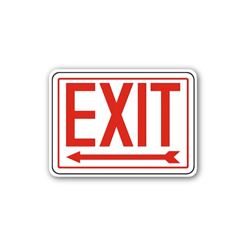 2 (Pieces) 3" and 5" EXIT Arrow Sticker, Waterproof Vinyl Decals for Many Purpose Like Cars, Trucks,