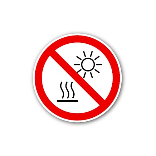 2 (Pieces) 3" and 5" Do not Expose to Direct Sunlight Sign Sticker, Waterproof Vinyl Decals for Many