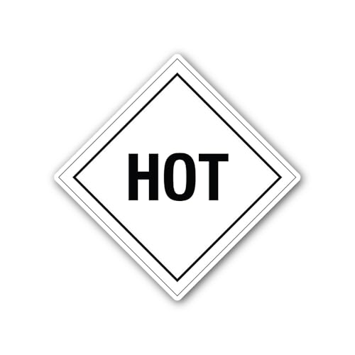 2 (Pieces) 3" and 5" "HOT in Black Lettering Sticker, Waterproof Vinyl Decals for Many Purpose Like
