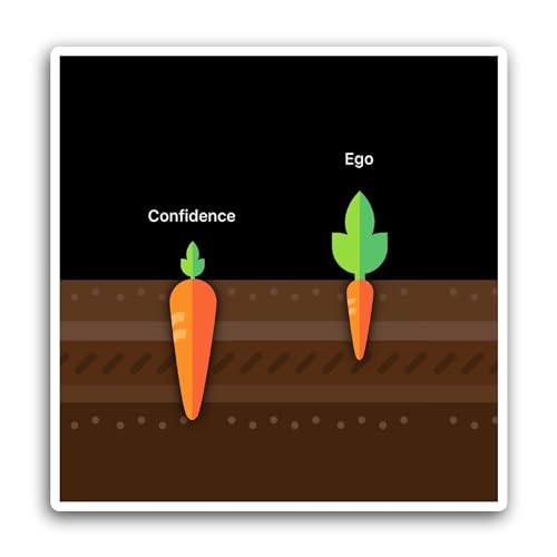 2 (Pieces) 3" and 5" Growing Carrots Sticker, Waterproof Vinyl Decals for Many Purpose Like Cars, Tr