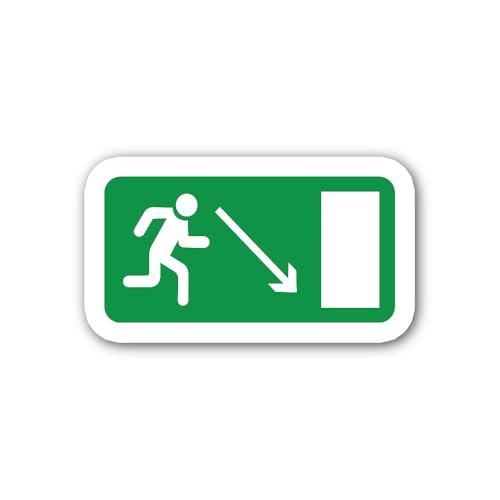 2 (Pieces) 3" and 5" The Running Man and The Arrow Sticker, Waterproof Vinyl Decals for Many Purpose