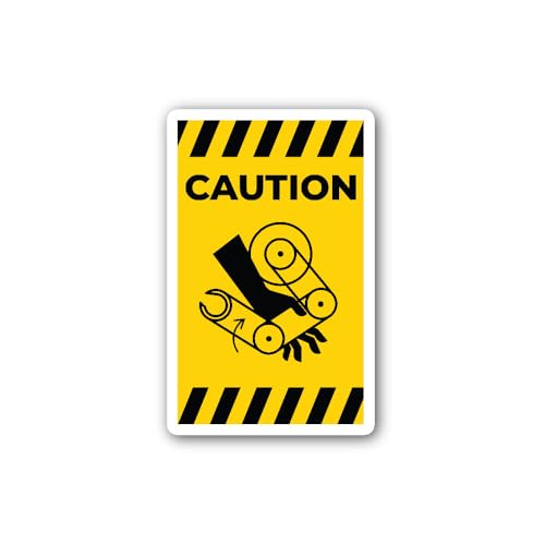 2 (Pieces) 3" and 5" Hand Crush Robot Symbol Sign Sticker, Waterproof Vinyl Decals for Many Purpose