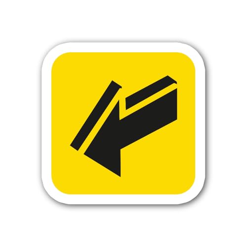 2 (Pieces) 3" and 5" Black Arrow Sticker, Waterproof Vinyl Decals for Many Purpose Like Cars, Trucks