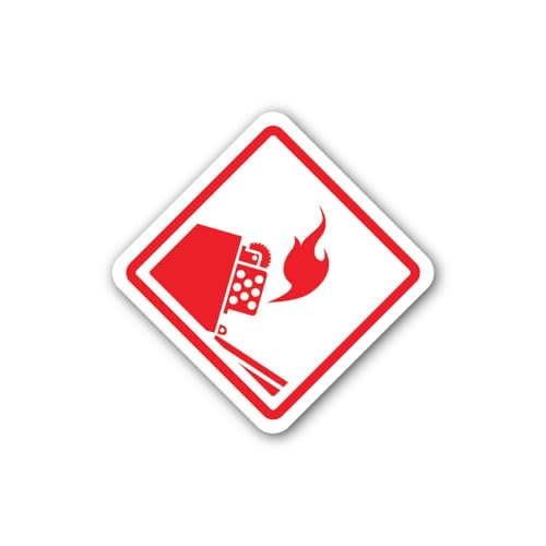 2 (Pieces) 3" and 5" substances That can Easily be ignited Sign Sticker, Waterproof Vinyl Decals for