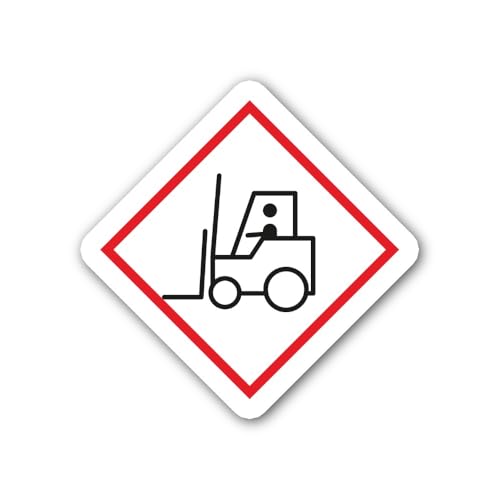 2 (Pieces) 3" and 5" Forklift Transport icon Sticker, Waterproof Vinyl Decals for Many Purpose Like