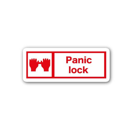 2 (Pieces) 3" and 5" Panic Lock Sticker, Waterproof Vinyl Decals for Many Purpose Like Cars, Trucks,