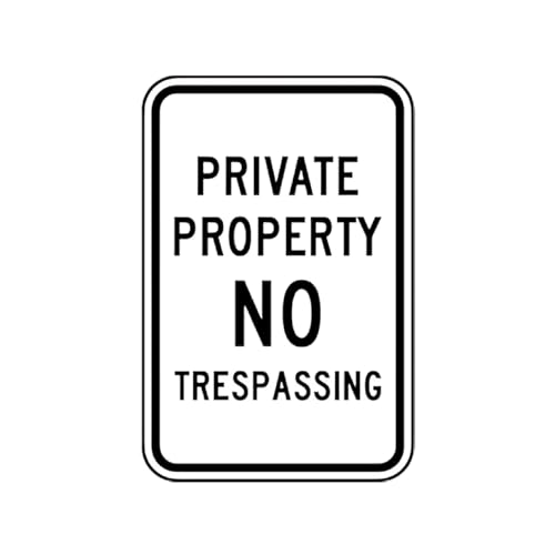 2 (Pieces) 3" and 5" Black and White Private Property Sticker, Waterproof Vinyl Decals for Many Purp