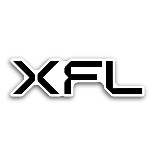 2 (Pieces) 3" and 5" XFL Sticker, Waterproof Vinyl Decals for Many Purpose Like Cars, Trucks, Laptop