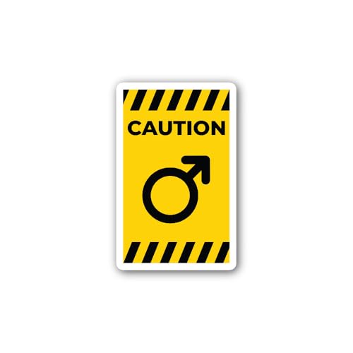 2 (Pieces) 3" and 5" No Male Symbol Sign Sticker, Waterproof Vinyl Decals for Many Purpose Like Cars