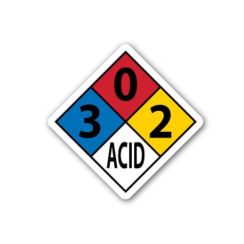 2 (Pieces) 3" and 5" 302 Acid Sticker, Waterproof Vinyl Decals for Many Purpose Like Cars, Trucks, L