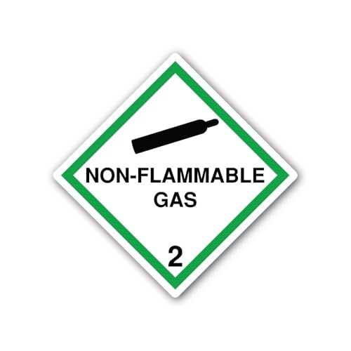 2 (Pieces) 3" and 5" Non-Flammable Gas Placard Sticker, Waterproof Vinyl Decals for Many Purpose Lik