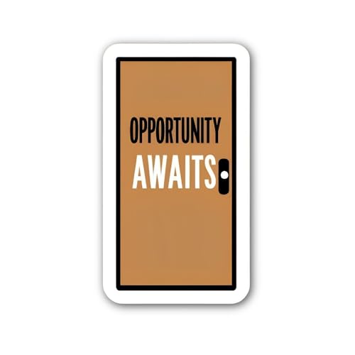 2 (Pieces) 3" and 5" Door to Opportunity Sticker, Waterproof Vinyl Decals for Many Purpose Like Cars