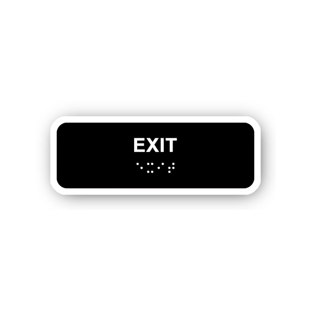 2 (Pieces) 3" and 5" Exit Black Sign Sticker, Waterproof Vinyl Decals for Many Purpose Like Cars, Tr