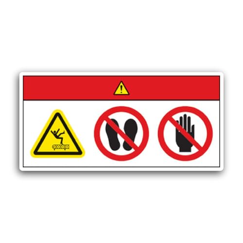 2 (Pieces) 3" and 5" Danger Symbol Signs Sticker, Waterproof Vinyl Decals for Many Purpose Like Cars