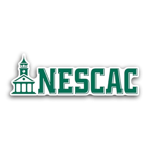 2 (Pieces) 3" and 5" New England Small C0llege Athletic Conference Sticker, Waterproof Vinyl Decals