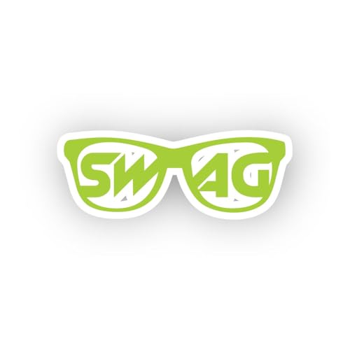 2 (Pieces) 3" and 5" Swag Text Sticker, Waterproof Vinyl Decals for Many Purpose Like Cars, Trucks,