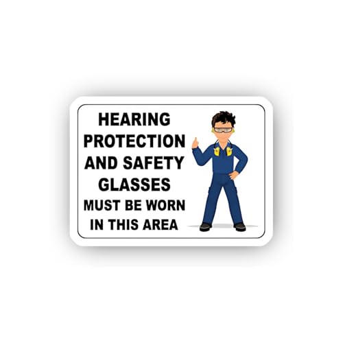 2 (Pieces) 3" and 5" Illustrated PPE Requirements Sticker, Waterproof Vinyl Decals for Many Purpose