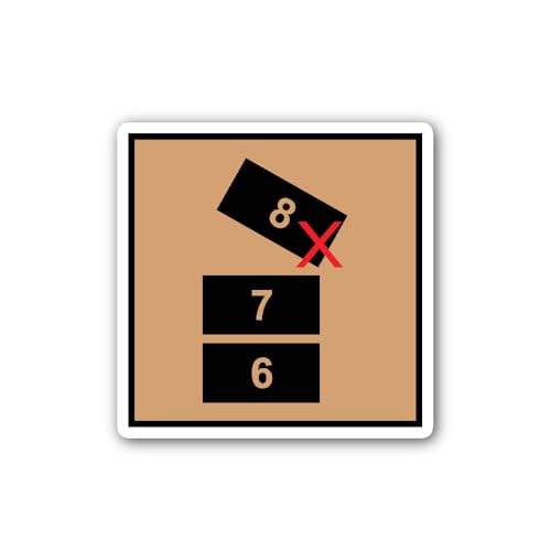 2 (Pieces) 3" and 5" Stacking Limit Symbol Sticker, Waterproof Vinyl Decals for Many Purpose Like Ca