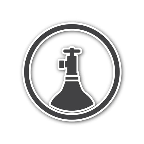 2 (Pieces) 3" and 5" Oxgygen Gas icon Sticker, Waterproof Vinyl Decals for Many Purpose Like Cars, T
