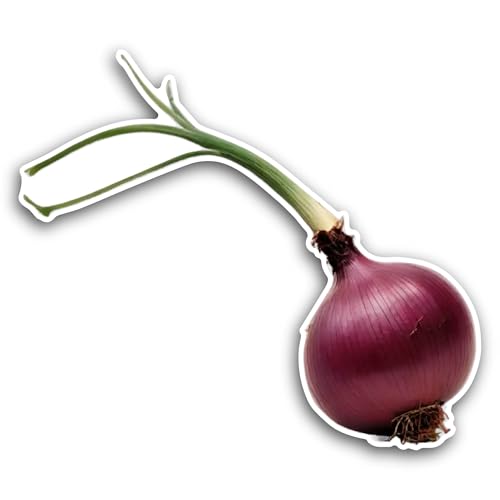 2 (Pieces) 3" and 5" Red Onion Sticker, Waterproof Vinyl Decals for Many Purpose Like Cars, Trucks,