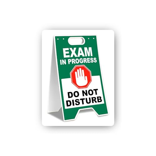 2 (Pieces) 3" and 5" A-Frame Sign Exam in Progress Do Not Disturb Sticker, Waterproof Vinyl Decals f