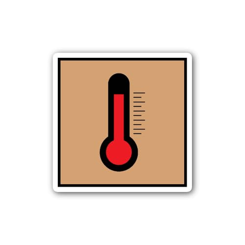 2 (Pieces) 3" and 5" Thermometer Icon Sticker, Waterproof Vinyl Decals for Many Purpose Like Cars, T