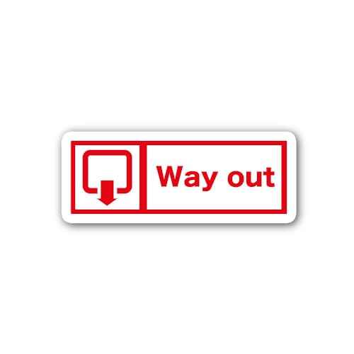 2 (Pieces) 3" and 5" Way Out Sticker, Waterproof Vinyl Decals for Many Purpose Like Cars, Trucks, La