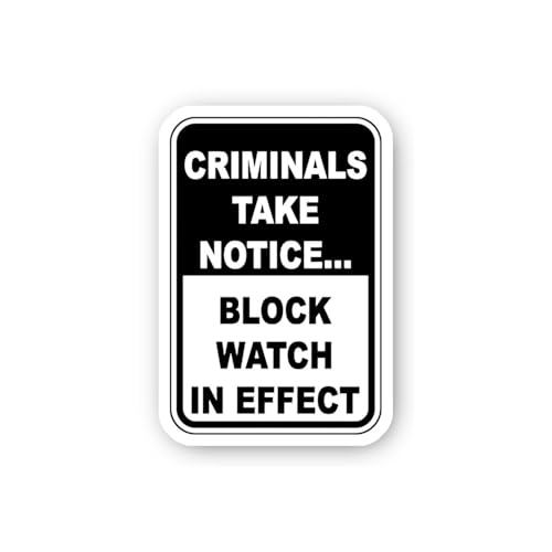 2 (Pieces) 3" and 5" Block Watch in Effect Sticker, Waterproof Vinyl Decals for Many Purpose Like Ca