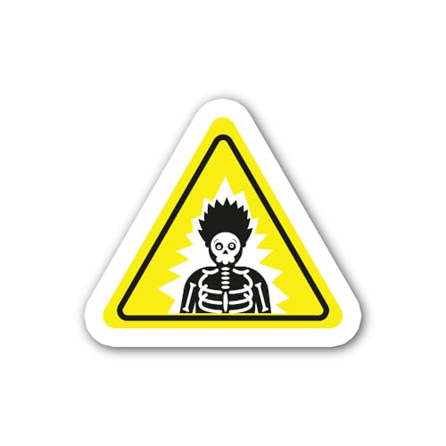 2 (Pieces) 3" and 5" Danger Electricity Sign Sticker, Waterproof Vinyl Decals for Many Purpose Like