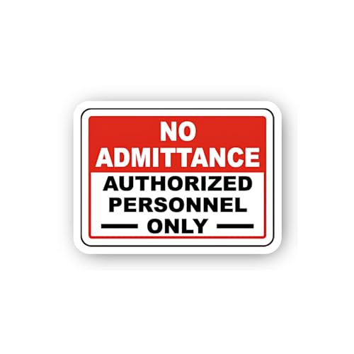 2 (Pieces) 3" and 5" Authorized Personnel Entry Restriction Sticker, Waterproof Vinyl Decals for Man