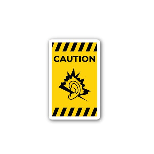 2 (Pieces) 3" and 5" Noise Symbol Sign Sticker, Waterproof Vinyl Decals for Many Purpose Like Cars,