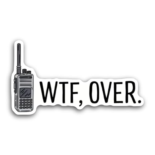 2 (Pieces) 3" and 5" WTF, Over Sticker, Waterproof Vinyl Decals for Many Purpose Like Cars, Trucks,