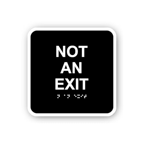 2 (Pieces) 3" and 5" Not an Exit Sticker, Waterproof Vinyl Decals for Many Purpose Like Cars, Trucks