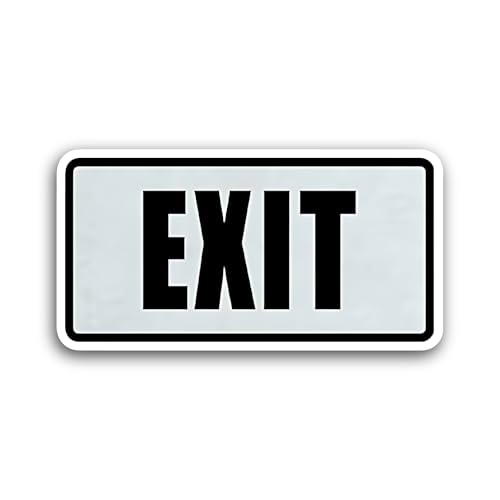 2 (Pieces) 3" and 5" Exit Sign Sticker, Waterproof Vinyl Decals for Many Purpose Like Cars, Trucks,