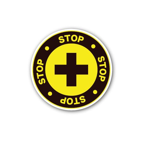 2 (Pieces) 3" and 5" Safety First Icon Sign Sticker, Waterproof Vinyl Decals for Many Purpose Like C