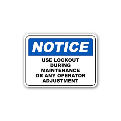 2 (Pieces) 3" and 5" Use Lockout During Maintenance SignUse Lockout During Maintenance Sign Sticker,