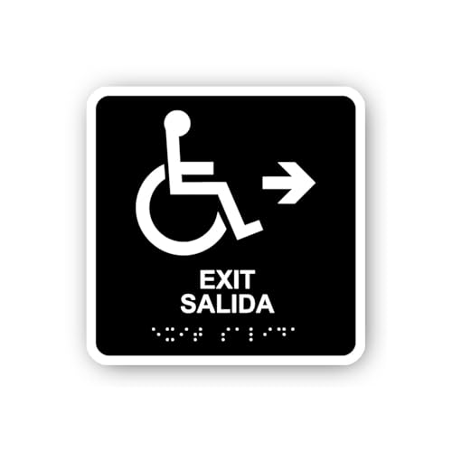 2 (Pieces) 3" and 5" Exit Salida Right Arrow Sticker, Waterproof Vinyl Decals for Many Purpose Like
