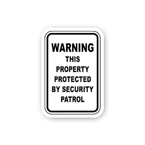 2 (Pieces) 3" and 5" Security Patrol Warning Sticker, Waterproof Vinyl Decals for Many Purpose Like