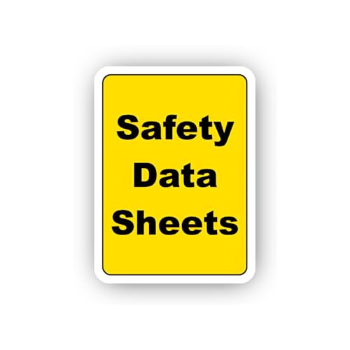 2 (Pieces) 3" and 5" Vertical Yellow Safety Data Sheets Sticker, Waterproof Vinyl Decals for Many Pu