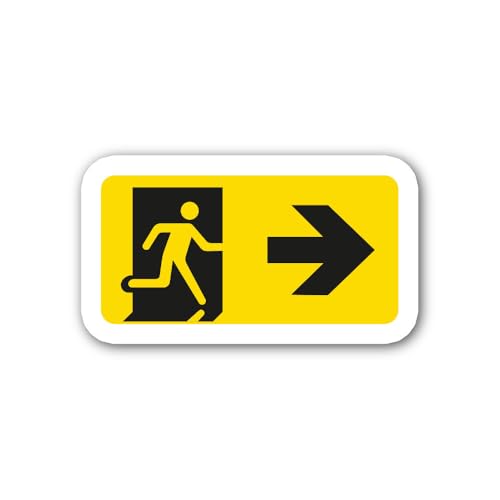 2 (Pieces) 3" and 5" Man Arrow Help Sticker, Waterproof Vinyl Decals for Many Purpose Like Cars, Tru
