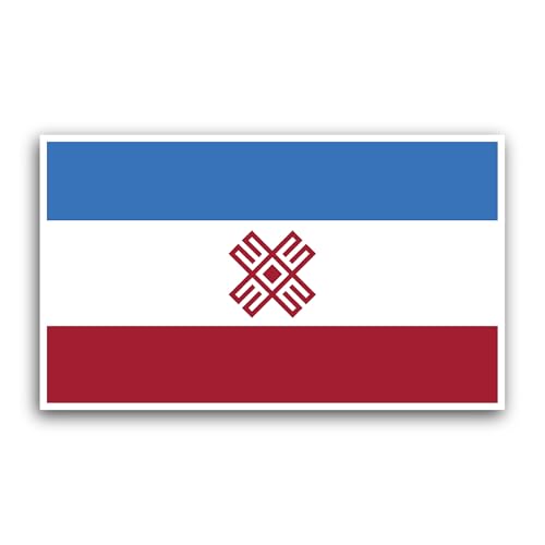 2 (Pieces) 3" and 5" Mari El Flag Sticker, Waterproof Vinyl Decals for Many Purpose Like Cars, Truck