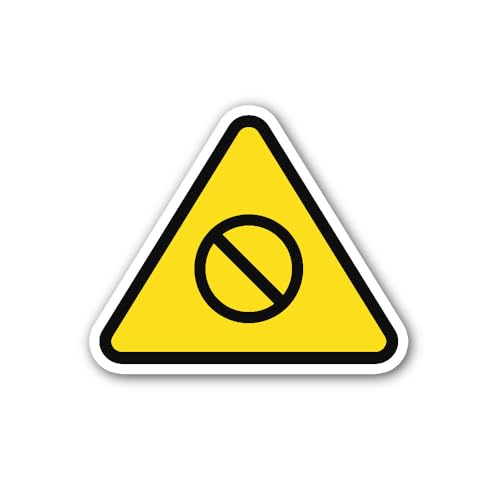 2 (Pieces) 3" and 5" Do not Enter Caution Warning Symbol Sticker, Waterproof Vinyl Decals for Many P