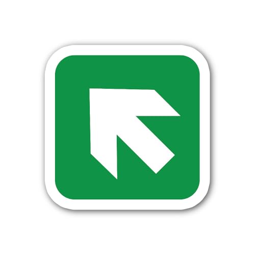2 (Pieces) 3" and 5" A Safety Arrow Sign Sticker, Waterproof Vinyl Decals for Many Purpose Like Cars
